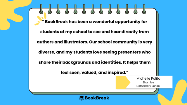 Virtual author talk program testimonial graphic highlighting the diversity of the authors and their backgrounds.